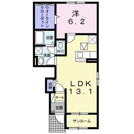 ハウス　ＳＡＮＳＡＮの物件間取画像